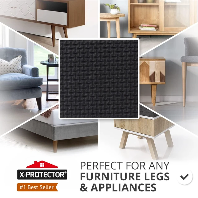 Alt view image 2 of 6 - Non Slip Furniture Pads - 16 Premium Furniture Grippers 2"! | Self-Adhesive Rubber Feet Furniture Feet - Ideal Non Skid Furniture Pad Floor Protectors - Keep Furniture in Place!
