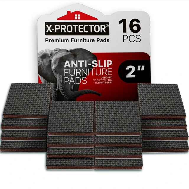Main image of Non Slip Furniture Pads - 16 Premium Furniture Grippers 2"! | Self-Adhesive Rubber Feet Furniture Feet - Ideal Non Skid Furniture Pad Floor Protectors - Keep Furniture in Place!