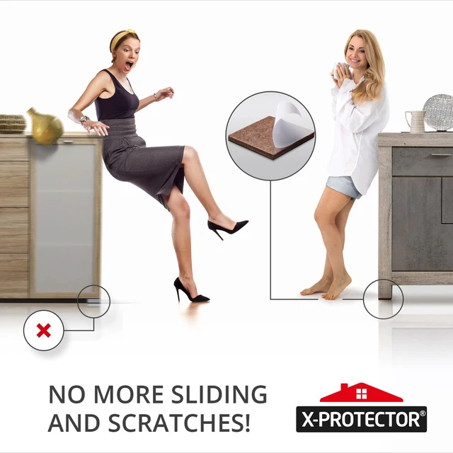 Alt view image 6 of 6 - Non Slip Furniture Pads - 16 Premium Furniture Grippers 2"! | Self-Adhesive Rubber Feet Furniture Feet - Ideal Non Skid Furniture Pad Floor Protectors - Keep Furniture in Place!
