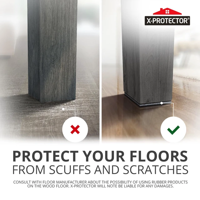 Alt view image 4 of 6 - Non Slip Furniture Pads - 8 PCS 4" - Premium Furniture Grippers | Rubber Feet Hardwood Floor Protectors for Furniture Legs - Couch Stoppers - Keep Your Furniture in Place Forever!