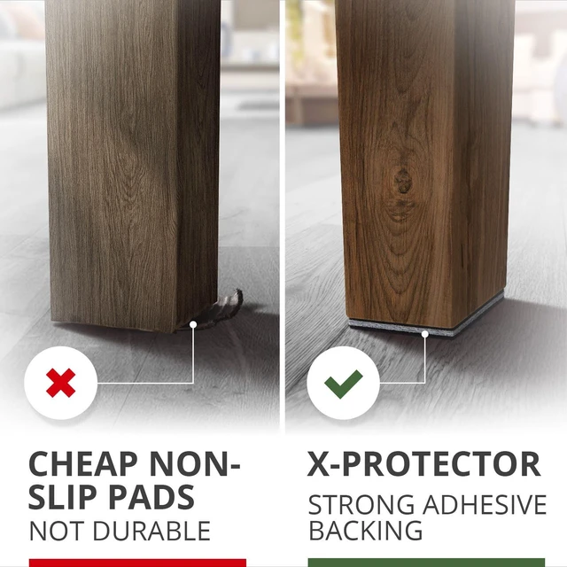 Alt view image 5 of 6 - Non Slip Furniture Pads - 8 PCS 4" - Premium Furniture Grippers | Rubber Feet Hardwood Floor Protectors for Furniture Legs - Couch Stoppers - Keep Your Furniture in Place Forever!