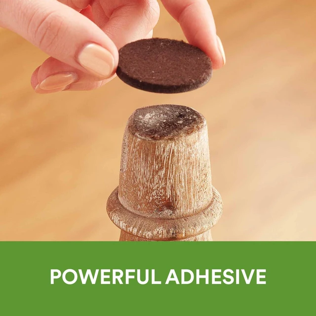 Alt view image 4 of 7 - Felt Pads, 32 Pads, Circle, Brown, 1 in x 1 in | Protecting Hardwood Floors, Easy-to-apply, Self-Stick design, Reliable protection from nicks, dents and scratches (SP822-NA)