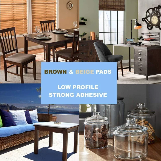 Alt view image 4 of 4 - Furniture Felt Pads, 8 Pack, Self Adhesive, Cut to Any Size, 2 Colors | Floor protectors for hardwood, tile and laminate floors. Helps reduce scratches and noise on chairs, tables and more.