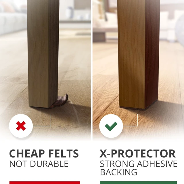 Alt view image 3 of 6 - Felt Furniture Pads - 12 PCS 3" - Felt Pads Floor Protectors | Chair Felt Pads - Felt Pads for Furniture Feet - Furniture Pads for Hardwood Floors - Protect Your Floors! (Brown, Square)