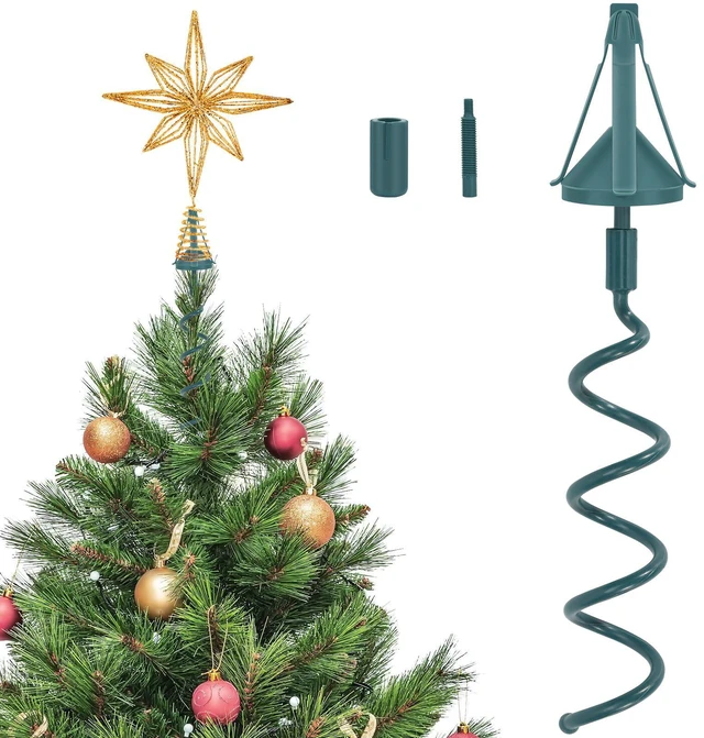 Main image of Christmas Tree Topper Holder Twist on Universal Tree Topper Stabilizer with Adjustable Attachment,Christmas Tree Topper Adapter Plastic Tree Topper Support Fits Most Basic Types