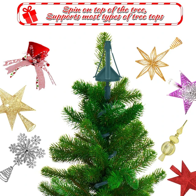 Alt view image 3 of 7 - Christmas Tree Topper Holder Twist on Universal Tree Topper Stabilizer with Adjustable Attachment,Christmas Tree Topper Adapter Plastic Tree Topper Support Fits Most Basic Types