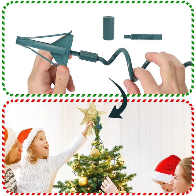 Alt view image 5 of 7 - Christmas Tree Topper Holder Twist on Universal Tree Topper Stabilizer with Adjustable Attachment,Christmas Tree Topper Adapter Plastic Tree Topper Support Fits Most Basic Types