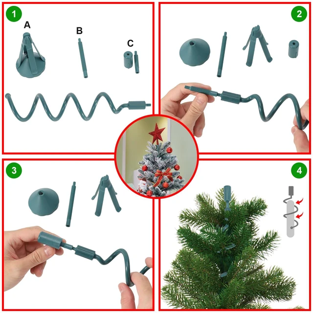 Alt view image 7 of 7 - Christmas Tree Topper Holder Twist on Universal Tree Topper Stabilizer with Adjustable Attachment,Christmas Tree Topper Adapter Plastic Tree Topper Support Fits Most Basic Types
