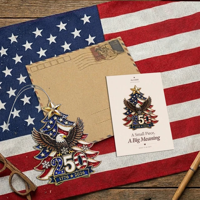 Alt view image 2 of 5 - Christmas Ornaments - 250 Anniversary USA Merchandise - Christmas Ornament 2026 - United States 250th Anniversary Decor America 250 Years Patriotic Home Decor