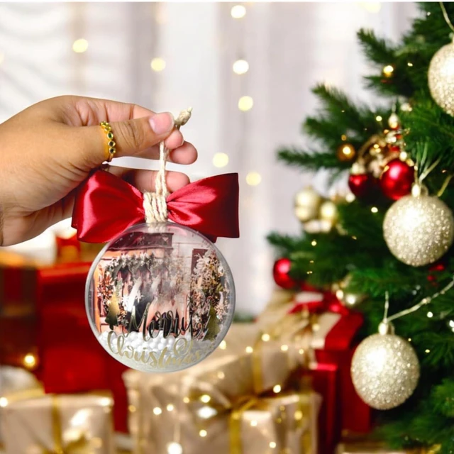 Alt view image 5 of 6 - 12 Pack Clear Plastic Fillable Ornament Ball 3.15''/80mm for Christmas,Holiday, Wedding,Party,Home Decor Filling Transparent Plastic Decorative Call DIY Craft Ball