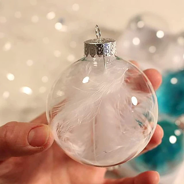 Alt view image 2 of 7 - 16pcs Clear Fillable Ornaments Balls,2.36in Christmas Balls Craft Ornaments | DIY Hanging Clear Plastic Balls for Christmas Tree,Halloween and Wedding Birthday Party Decorations,Creative Gifts(60 mm)