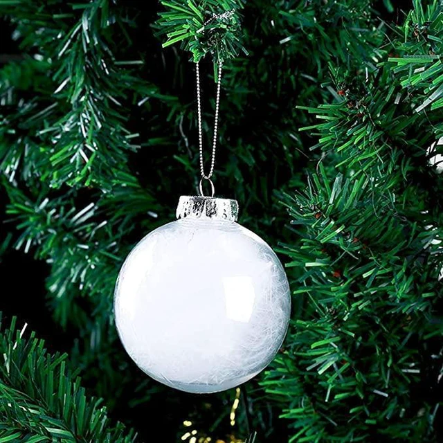 Alt view image 3 of 7 - 16pcs Clear Fillable Ornaments Balls,2.36in Christmas Balls Craft Ornaments | DIY Hanging Clear Plastic Balls for Christmas Tree,Halloween and Wedding Birthday Party Decorations,Creative Gifts(60 mm)
