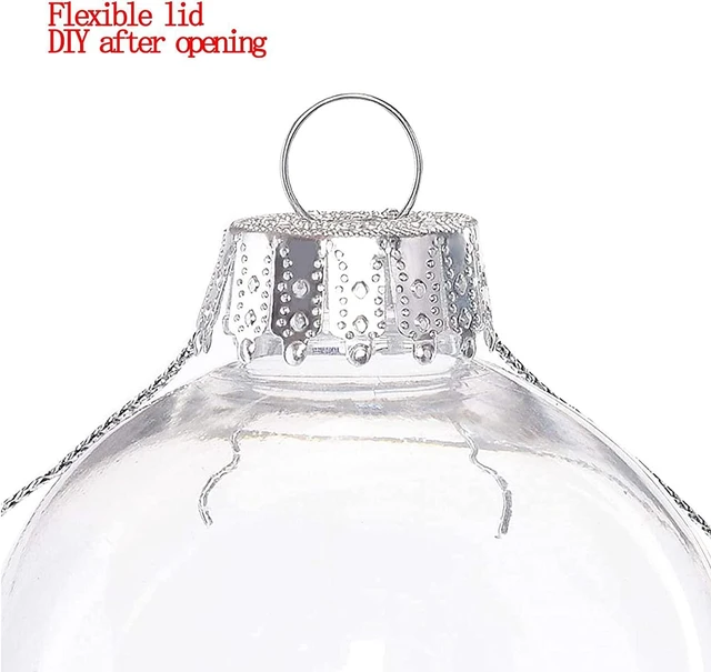 Alt view image 4 of 7 - 16pcs Clear Fillable Ornaments Balls,2.36in Christmas Balls Craft Ornaments | DIY Hanging Clear Plastic Balls for Christmas Tree,Halloween and Wedding Birthday Party Decorations,Creative Gifts(60 mm)