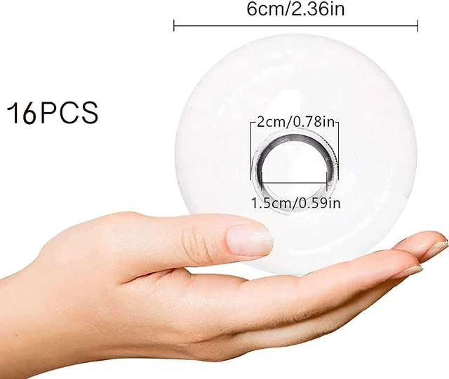 Alt view image 7 of 7 - 16pcs Clear Fillable Ornaments Balls,2.36in Christmas Balls Craft Ornaments | DIY Hanging Clear Plastic Balls for Christmas Tree,Halloween and Wedding Birthday Party Decorations,Creative Gifts(60 mm)