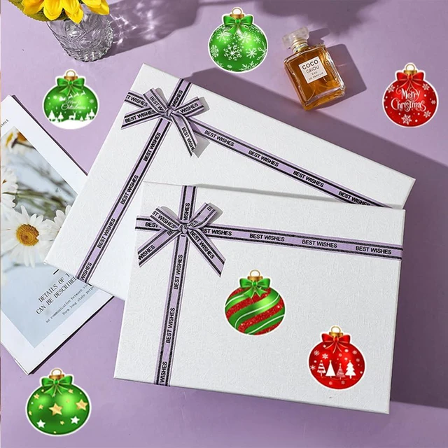 Alt view image 5 of 7 - 500Pcs Christmas Bauble Stickers Roll 1.2in Winter Xmas Bell Sticker | 10 Designs Xmas Bauble Round Adhesive Label Stickers Decal for Holiday Envelope Gift Cards DIY Gift & Party Favor Decorations