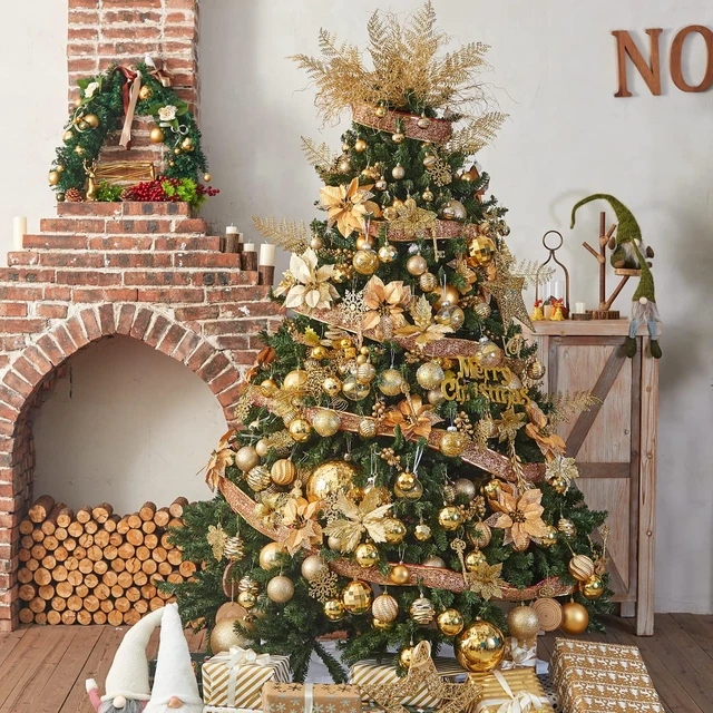 Alt view image 7 of 7 - 24ct Gold Christmas Ornaments for Tree Decorations, Small Shatterproof Christmas Ball Ornaments Set for Xmas Tree, Perfect Plastic Hanging Balls for Home Holiday Party Decor (1.57'', Gold)