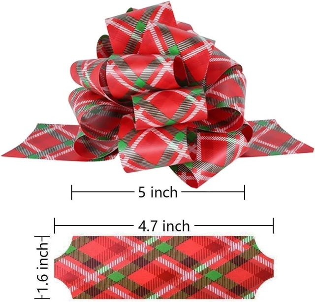 Alt view image 3 of 7 - Christmas Gift Wrap Bows Ribbon 40mm for Xmas Wrapping, Christmas Decorations, Florist Wrap (12PCS in 12 Patterns)