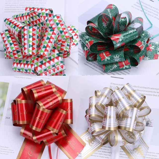 Alt view image 7 of 7 - Christmas Gift Wrap Bows Ribbon 40mm for Xmas Wrapping, Christmas Decorations, Florist Wrap (12PCS in 12 Patterns)
