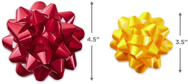 Alt view image 3 of 6 - Gift Bow Assortment (30, 2 Sizes) Red, White, Pink, Blue, Yellow, Silver, Gold for Christmas, Hanukkah, Birthdays, Weddings, Baby Showers