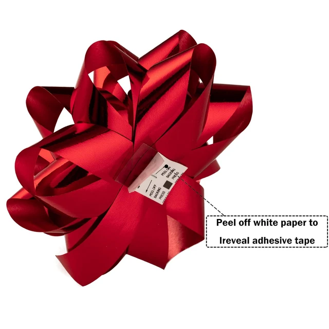 Alt view image 3 of 5 - 16 Pcs Gift Bows Assortment - 14 Multi Colored Assorted Size Gift Bows (Red, Silver, White), 1 Crimped Curling Ribbons and 1 Cotton Twine, Perfect for Christmas, Holiday, Party