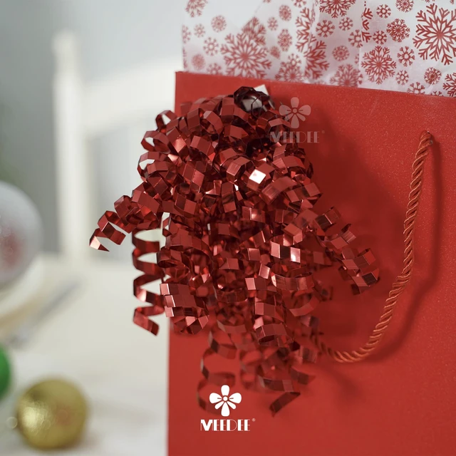Alt view image 4 of 7 - 6 Inch Red Christmas Bows, Self-Adhesive Crimped Curling Ribbon Bows for Gift Wrapping Paper, Bags, and Boxes - Holiday, Everyday, All-Occasion Decorations (12 Count)