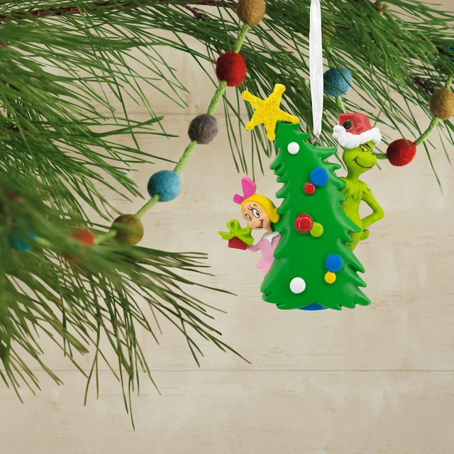 Alt view image 5 of 6 - Dr. Seuss's How the Grinch Stole Christmas! Grinch with Cindy Lou Who Christmas Ornament