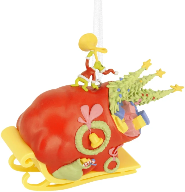 Main image of Dr. Seuss's Grinch Christmas Ornament (Grinch on Sleigh)