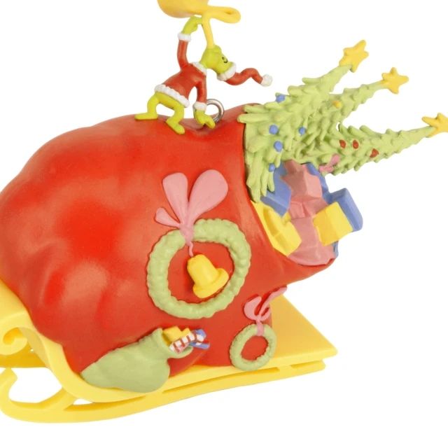 Alt view image 5 of 7 - Dr. Seuss's Grinch Christmas Ornament (Grinch on Sleigh)
