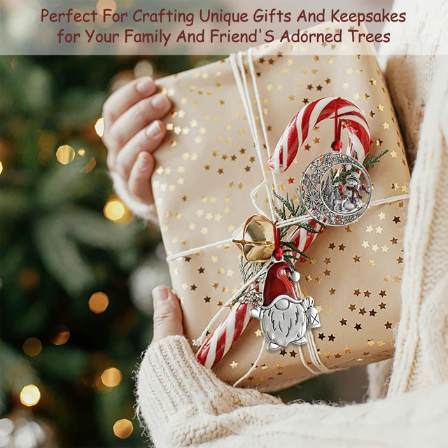 Alt view image 4 of 6 - Christmas Ornaments, 2026 Solid Pewter Christmas Tree Ornament Handcrafted Metal DIY Hanging Craft Collectibles for Xmas Trees Home Party Party Gifts (Snowman)