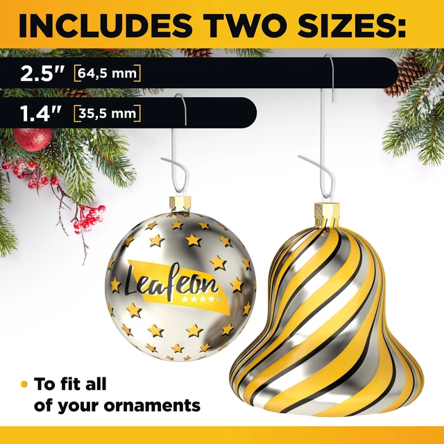 Alt view image 2 of 4 - 150 Pack Christmas Ornament Hooks Great Xmas Ornament Hangers for Christmas Tree Decoration Silver