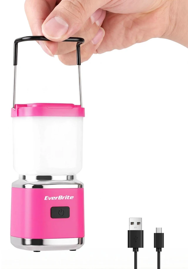Main image of Mini Rechargeable Camping Lantern, 300LM LED Tent Light | 300LM, Stepless Dimming, Memory Function, 4 Modes, USB-C Rechargeable, Portable, Hanging Hook, Camping, Hiking & Emergency