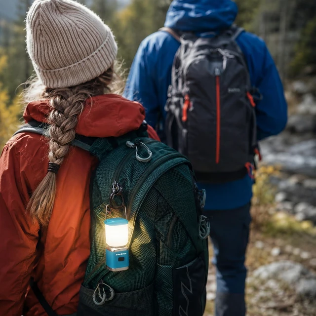 Alt view image 7 of 7 - Mini Rechargeable Camping Lantern, 300LM LED Tent Light | 300LM, Stepless Dimming, Memory Function, 4 Modes, USB-C Rechargeable, Portable, Hanging Hook, Camping, Hiking & Emergency