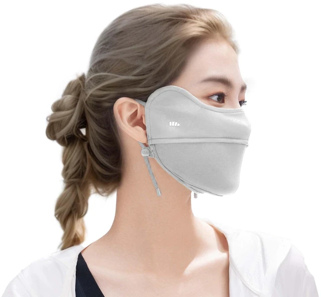 Main image of UV Sun Protection Face Cover UPF50+ Breathable Cooling Neck Gaiter Scarf for Summer Outdoor Activities Reusable, Gray for Face