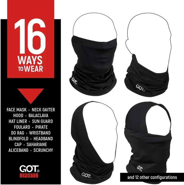 Alt view image 3 of 6 - UPF 50+ Fishing Neck Gaiter - UV Face Mask Sun Protection (Midnight Black) | Moisture-Wicking, Quick-Drying, Built-in SPF, UVA/UVB Blocking, Hunting Camo Design, Versatile Headwear
