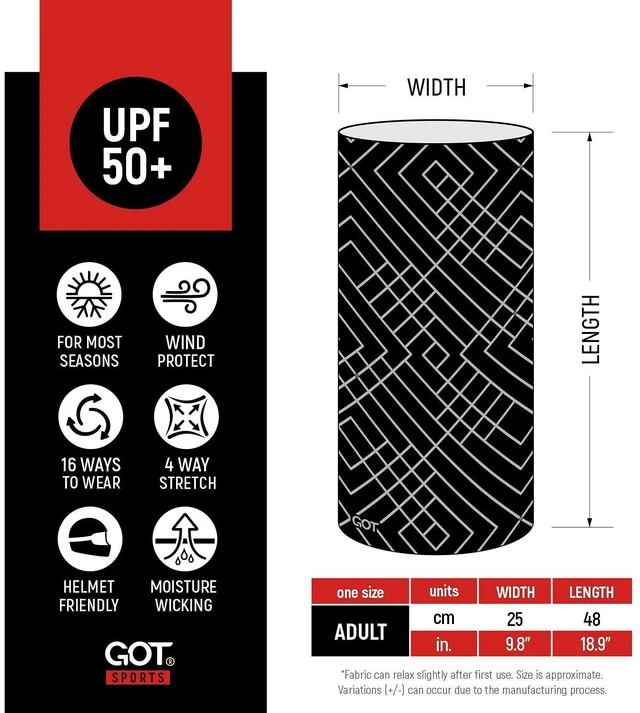 Alt view image 4 of 6 - UPF 50+ Fishing Neck Gaiter - UV Face Mask Sun Protection (Midnight Black) | Moisture-Wicking, Quick-Drying, Built-in SPF, UVA/UVB Blocking, Hunting Camo Design, Versatile Headwear