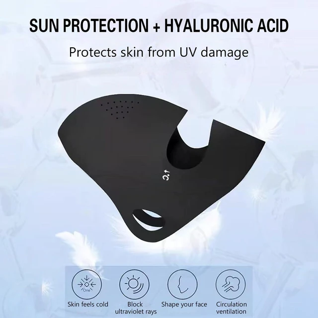 Alt view image 6 of 6 - UPF 50+ Full Face Mask UV Protection Full Face Sun Shield, Breathable Cooling Ice Silk Summer Face Mask for Women & Men (Pink)