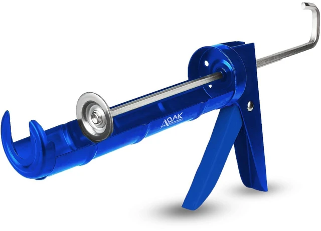 Main image of Caulking Gun, 10:1 Thrust Ratio, No Drip Caulk Gun for Silicone & Sealant, Heavy Duty Hand Tool for Home Repair and Construction (Blue)