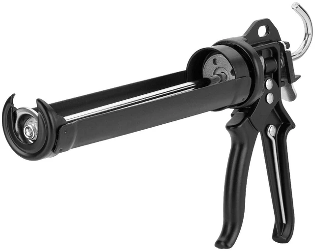 Main image of Heavy Duty Caulking Gun, 18:1 Thrust Ratio, Black, Caulking Tool Gun, Heavy Duty Caulk Gun No Drip Caulk Gun, Hand Caulking Guns Tool, Silicone Gun