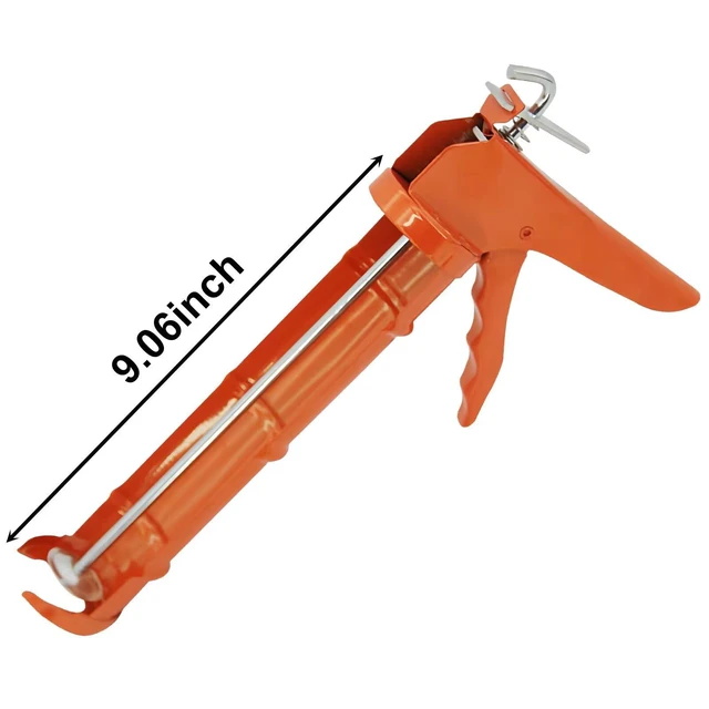 Alt view image 2 of 7 - Caulking Silicone Gun with 10:1 Thrust Ratio, No Drip Performance Hand Caulk Gun with Comfort Grip, Ideal for Acrylic, Latex and Silicone Caulk in Improvement Projects like Tiles, Window Joints