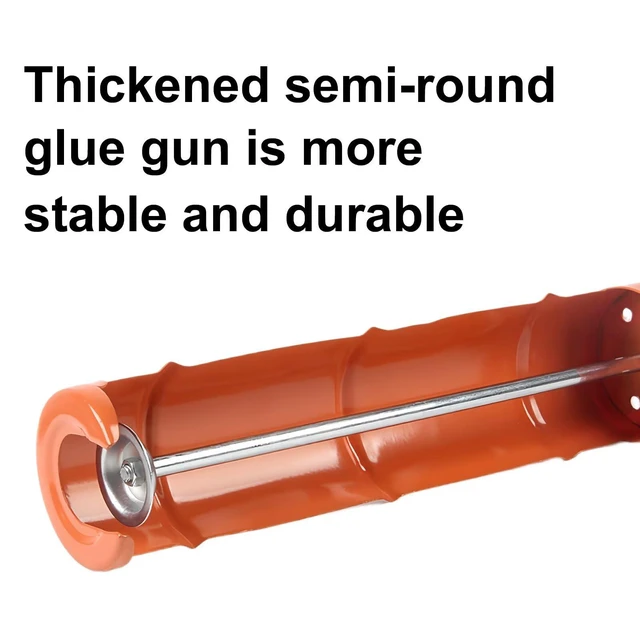 Alt view image 4 of 7 - Caulking Silicone Gun with 10:1 Thrust Ratio, No Drip Performance Hand Caulk Gun with Comfort Grip, Ideal for Acrylic, Latex and Silicone Caulk in Improvement Projects like Tiles, Window Joints