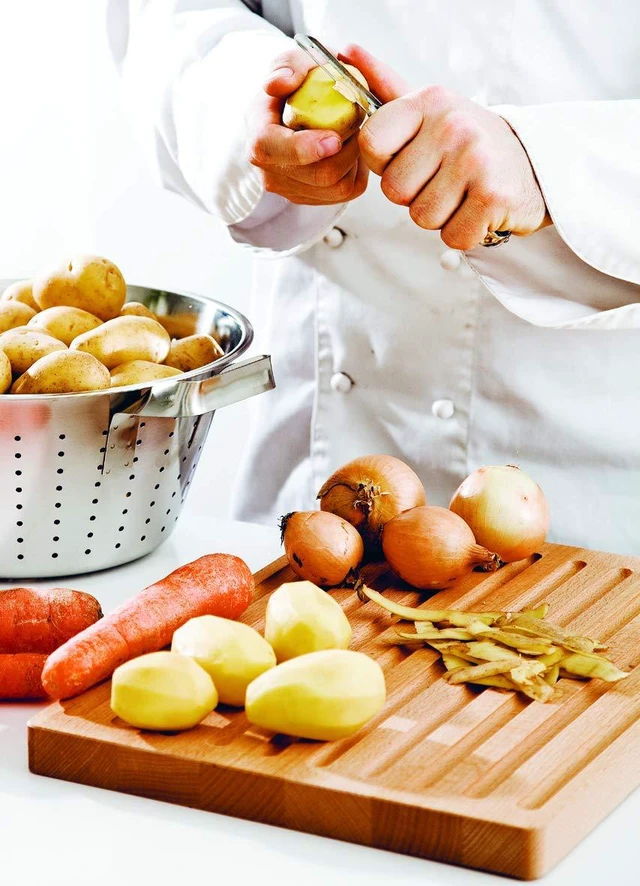 Alt view image 2 of 7 - Soft Grip Peeler - Gray 9 x 2.5 x 6.5 Inches, Made In Sweden | Rust Resistant Vegetable Peeler with Ergonomic Handle for Safety & Control Dishwasher Safe Potato Peelers For Kitchen