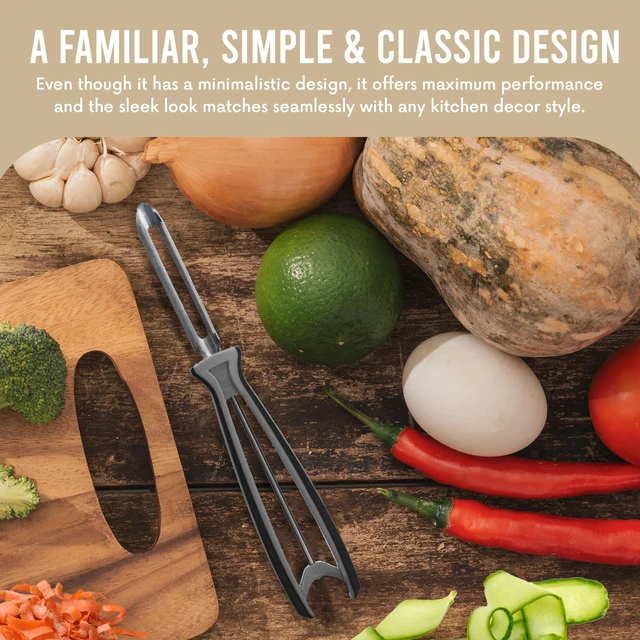 Alt view image 6 of 7 - Soft Grip Peeler - Gray 9 x 2.5 x 6.5 Inches, Made In Sweden | Rust Resistant Vegetable Peeler with Ergonomic Handle for Safety & Control Dishwasher Safe Potato Peelers For Kitchen