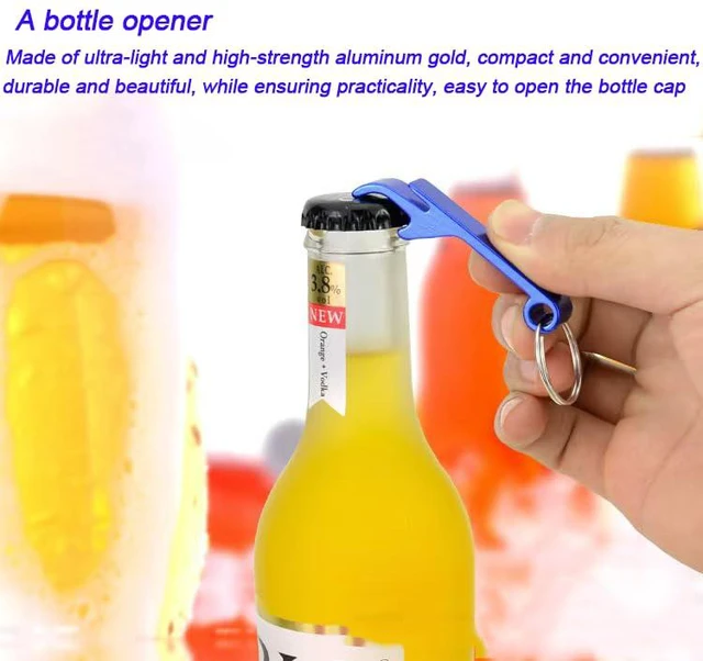 Alt view image 4 of 6 - 50 Pcs Bottle opener Keychain Bulk,Soda Beverage Beer Bottle Opener Keychain,Bottle Openers Aluminum Beer Bottle Opener Claw Beverage Keychain Ring for Kitchen,Wedding, Bar,Party(blue)