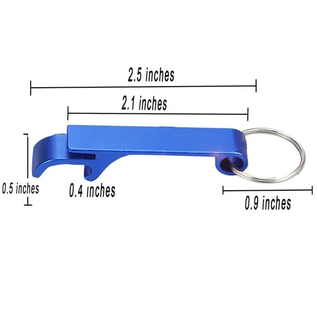 Alt view image 2 of 6 - 50 Pcs Bottle opener Keychain Bulk,Soda Beverage Beer Bottle Opener Keychain,Bottle Openers Aluminum Beer Bottle Opener Claw Beverage Keychain Ring for Kitchen,Wedding, Bar,Party(blue)