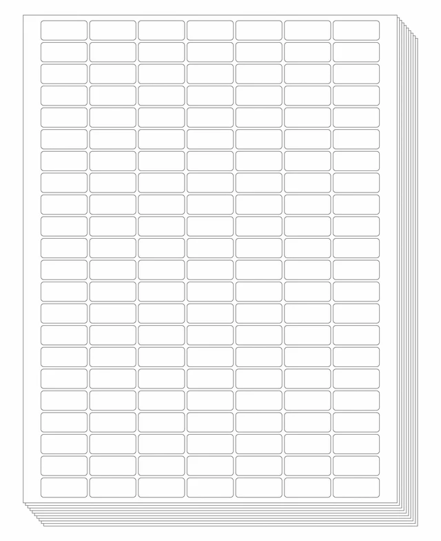 Main image of 1540 White Rectangular Labels, White Code Labels Water/Oil/Tear Proof Stickers Removable No Residue for Bins, Kitchen Containers (Each Sheet is Letter Size 8.5 x 11)