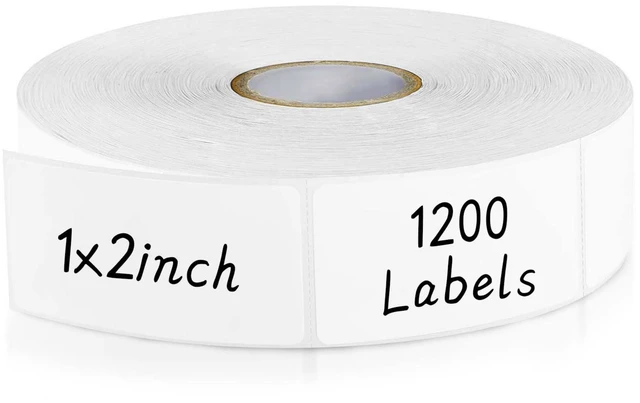 Main image of 1200 Blank Removable Freezer Labels, Waterproof & Oil Resistant Stickers with Perforation Line, Ideal for Food Containers, Jars, and Pantry Organization (1" x 2")