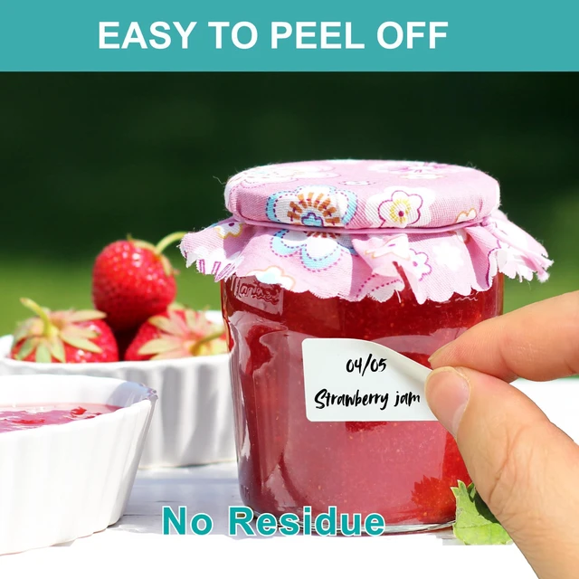 Alt view image 2 of 7 - 1200 Blank Removable Freezer Labels, Waterproof & Oil Resistant Stickers with Perforation Line, Ideal for Food Containers, Jars, and Pantry Organization (1" x 2")