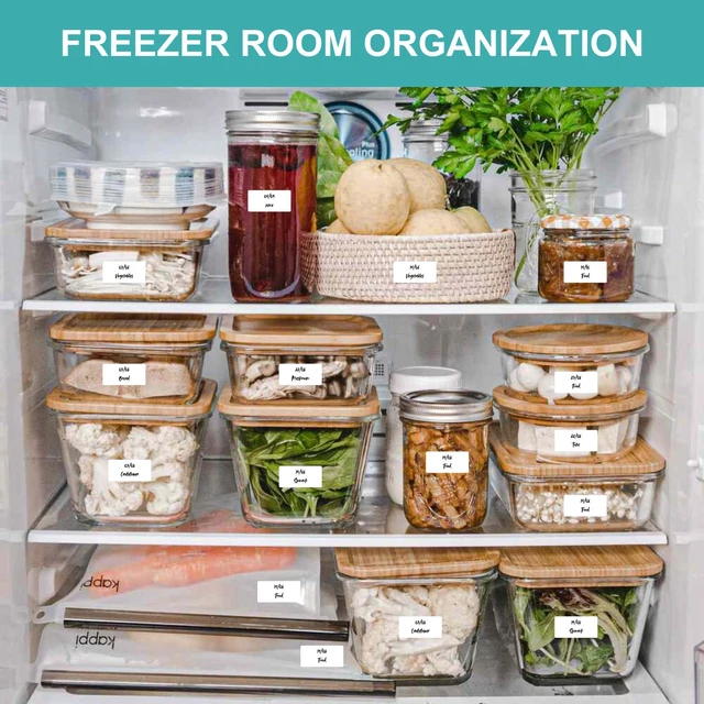 Alt view image 3 of 7 - 1200 Blank Removable Freezer Labels, Waterproof & Oil Resistant Stickers with Perforation Line, Ideal for Food Containers, Jars, and Pantry Organization (1" x 2")