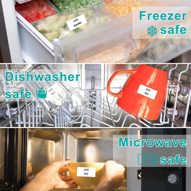 Alt view image 7 of 7 - 1200 Blank Removable Freezer Labels, Waterproof & Oil Resistant Stickers with Perforation Line, Ideal for Food Containers, Jars, and Pantry Organization (1" x 2")
