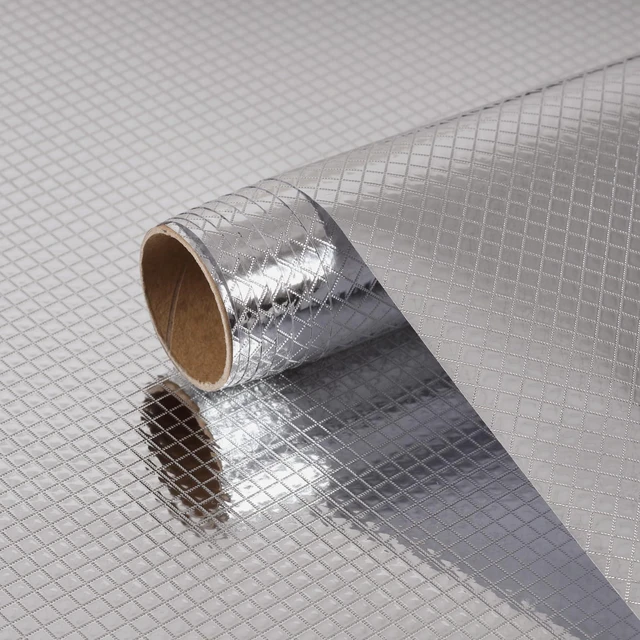 Alt view image 3 of 7 - Kitchen Stainless Steel Contact Paper 15.7''x80'' Oil Proof | Peel and Stick Stainless Steel Wrap for Countertops Metallic Sticker for Stove Dishwasher Microwave Fridge Oven Appliances